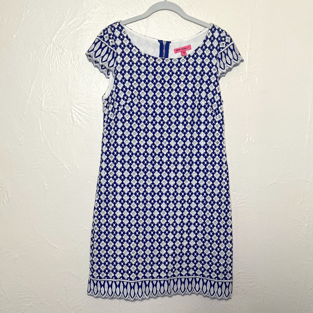 Betsey Johnson Floral Embroidered Shift Dress Size 8